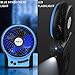 OPOLAR Portable Travel Mini Fan with 3-13 Hours Battery Life for Camping, Personal Battery Operated or USB Powered Handheld Fan, Internal Blue and Side Light, 3 Speeds, Quiet, Rechargeable