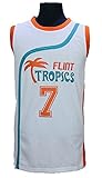 Mens Flint Tropics Movie #7 COFFEE Black Basketball jersey Stitched QIUYI-001
