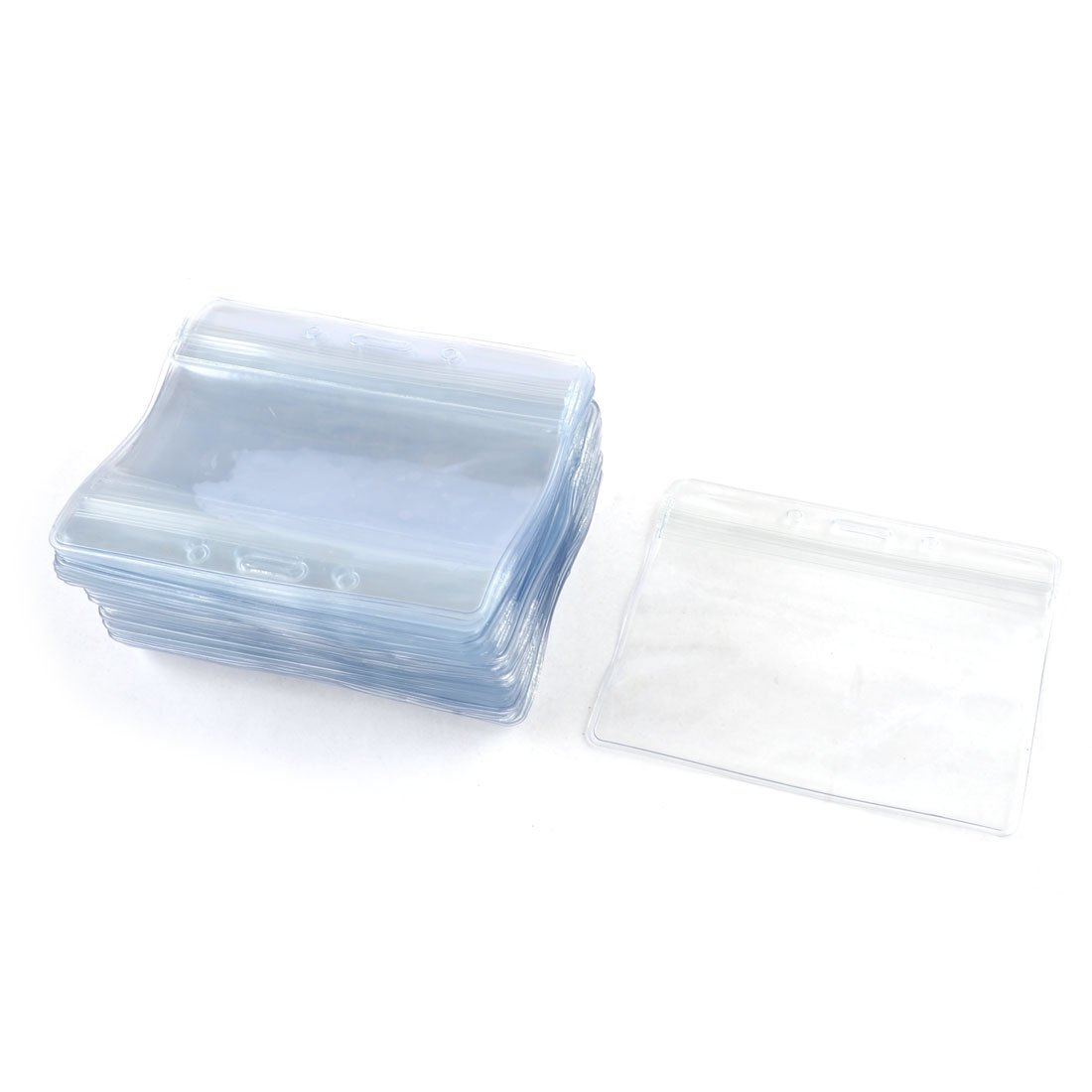Sourcingmap 50 Pcs Anti Water Clear PVC Horizontal ID Exhibition Card Holders
