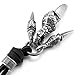 INBLUE Men,Women's Alloy Genuine Leather Pendant Necklace Silver Tone Black Dragon Claw Adjustable 16~26 Inch Chain