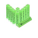 Geilienergy NiMH AA 600mAh 1.2V Rechargeable Batteries for Solar Lights, Garden Lights, Remotes, Mice(Pack of 12)