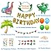 PartyBuzz Dinosaur Party Supplies, 92 Pack Dino Theme Birthday Decorations Set for Boys and Girls - Happy Birthday Banner, Cupcake Toppers, Inflatable T-Rex, Balloons, Temporary Tattoos for Kids