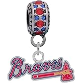 Atlanta Braves Charm Compatible With Pandora Style Bracelets. Can also be worn as a necklace