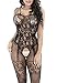 Sexy Strap Floral Open Fishnet Bodystocking Plus Size Bodysuit for Women