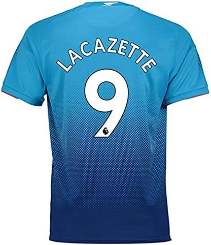 SUIROSE Arsenal #9 LACAZETTE Home Mens Soccer Jersey 2017-2018 Blue Size S