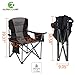 ALPHA CAMP Oversized Camping Folding Chair Heavy Duty Support 450 LBS Oversized Steel Frame Collapsible Padded Arm Chair with Cup Holder Quad Lumbar Back Chair Portable for Outdoorthumb 1