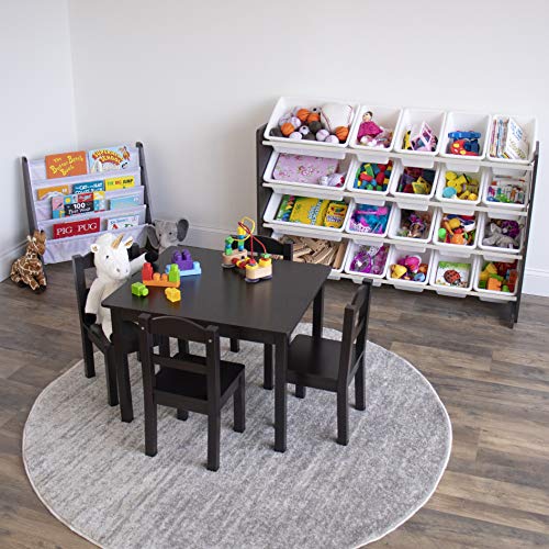 Humble Crew Toy Storage 20Bin Organizer, Espresso/White Pricepulse