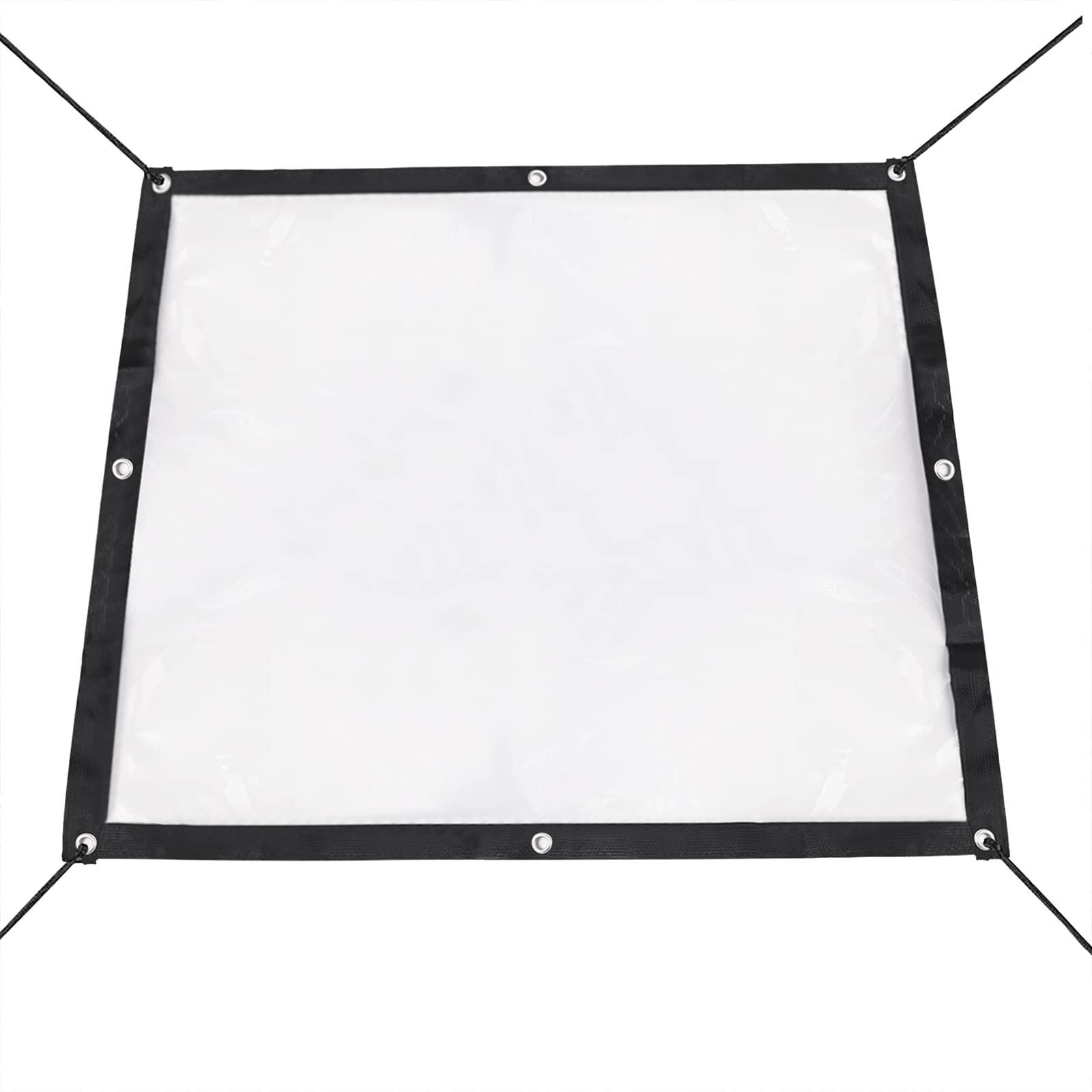 Rainproof Clear Tarpaulin Sheet Anti Freezing Plant Canopy PE Plastic Tarp Cloth Insulation Canopy Film Cover Net with Free Rope for Outdoor Gardening Balcony Greenhouse Succulents Flowers Plants