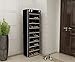 Homebi 10-Tier Shoe Rack 30 Pairs Shoe Tower Closet Shoes Storage Cabinet Portable Boot Organizer with Dustproof Non-Woven Fabric Cover and 10 Durable Shelves (Black) (Black)