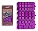 Silicone Chocolate Candy Molds, 3-Pack Set, Non-Stick Candy & Ice Cube Molds, Choice of Three Colors, Chocolate, Purple