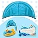 Peradix Pool Floats Baby Float Water Toys with Inflatable Canopy Sunshade Swimming Pool Boat Upgraded Floating Ring
