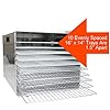 Crawford-Kitchen-Commercial-Food-Dehydrator-Stainless-Steel-Easy-To-Clean-Body-Pro-Quality-Dehydrated-Raw-Food-Jerky-Maker-1000W-Ultra-High-Effieciency-Design