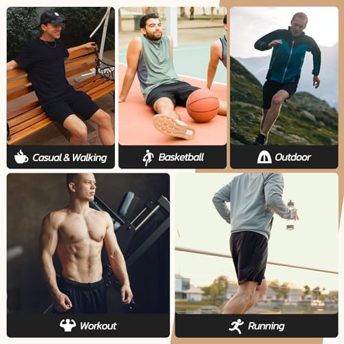 BOOJO 3 Pack Gym Basketball Mens Shorts - Quick Dry Black Workout Athletic Shorts with Pockets for Casual Running(S-6XL)