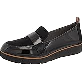 Dr. Scholl's Shoes Women's Webster Slip On Loafer, Black Patent/Microfiber, 6 Wide US