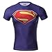 Red Plume Men's Compression Sports Shirt,Leisure Movie Hero Fitness T-shirt (M, Super+purple)