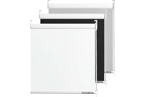 LINKCOO 100% Blackout Roller Window Shades, Room Darkening Window Blinds with Thermal Insulated Fabric, Roll Pull Down Shades for Home and Office (White)-Width 28", Max Drop Height 72"