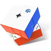 GAN 251 M Pro 2x2 Magnetic Speed Cube Puzzle &mdash; Stickerless, for Speedcubers | Frosted surface, One-piece construction, Consistent stability, Smooth turning, Christmas gift, Spatial Awareness Toys