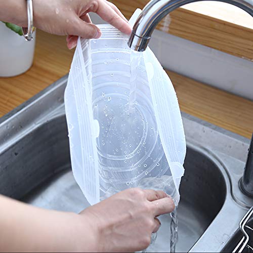 Silicone Stretch Lids set of 6 pack multi size lids fits 2.6"- 11" for foods, bowls, Jars, Cups, Pots, Mugs covers 4 Silicone Stretch Lids set of 6 pack multi size lids fits 2.6"- 11" for foods, bowls, Jars, Cups, Pots, Mugs covers - Image 5