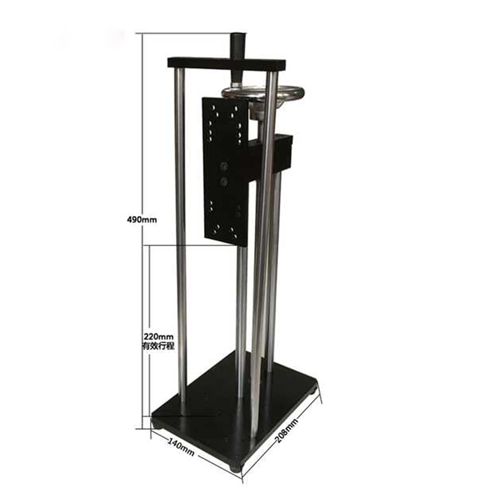 BAOSHISHAN Manual Force Test Stand Hand Wheel-Operated Push Pull Test Stand Tensile and Compression Load Tester with HJJ-001 Clamp x 2 (APH Test Stand)