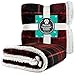 PetAmi Waterproof Dog Blanket for Medium Dogs, Puppies, Small Cats | Soft Sherpa Fleece Pet Blanket Throw for Sofa, Couch | Thick Durable Pet Bed Cover Floor Mat 30 x 40 inches (Plaid Red)thumb 2