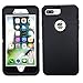 iPhone 8 Plus Case with Screen Protector,iPhone 7 Plus Protective Phone Cases for Men/Women,Vodico Heavy Duty Shockproof Defender Full Body Military Grade Stand Holster Cover with Belt Clip (Black)