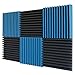 6 Pack- Ice Blue/Charcoal Acoustic Panels Studio Foam Wedges 2