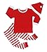 Von kilizo Boys Christmas Pajamas Little Kids Pjs Sets 100% Cotton Sleepwears Toddler Clothes + Christmas Hat(5-6 Years)