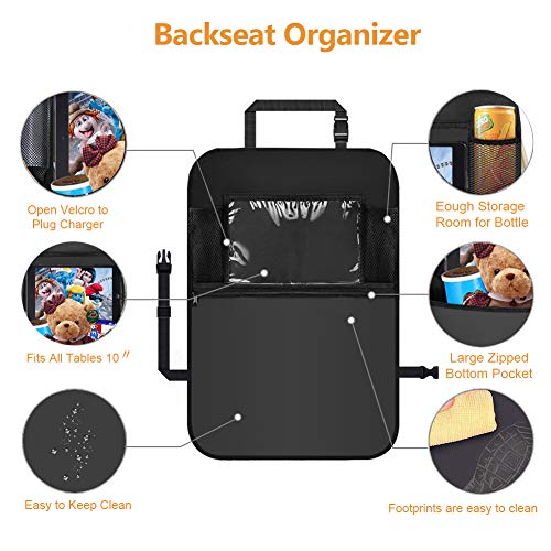 image for XBRN Car Backseat Organizer Kick Mats, Car Seat Back Protectors with C