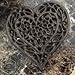 Cast Iron Heart Trivet | Decorative Cast Iron Trivet for Kitchen Countertop Or Dining Table | Vintage Design | 6.75X6.5 | with Rubber Pegs/Feet - Recycled Metal | Rust Brown Color