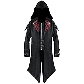 Medieval Renaissance Costume for Men Vampire Viking Trench Steampunk Gothic Coat Halloween Cosplay Party Outfits