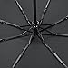 Plemo Auto Open Close Compact Travel Folding Umbrella with Anti-Slip Rubberized Grip, Windproof and Waterproof Portable for Business and Travel (Classic Black)