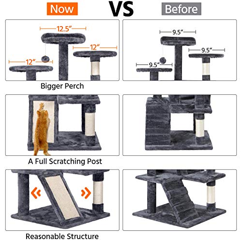 Yaheetech 55 inches MultiLevel Cat Tree Condo Kitten Tower Stand House