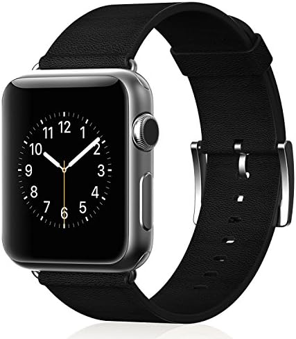 MyCell Apple Watch Strap Band,  Genuine Leather - 38mm - Black