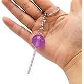 Myuiao Lollipop Shaped Key Chain, Lovely Candy Key Rings Resin Lollipop Bag Ornaments Lollipop keychain charms purse keychain Cute Bag Charm Handbag Purse Key Accessories