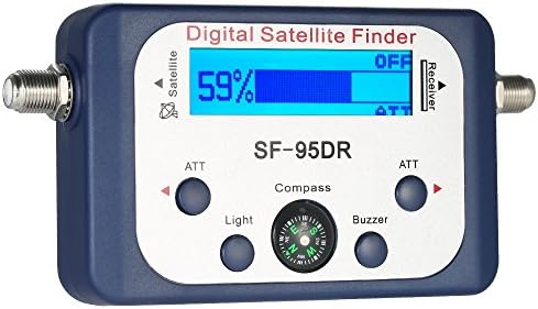 Digital Satellite Finder Satellite Signal Meter, Antenna Signal Meter Tv Signal Strength Meter with LCD Display Digital Satfinder with Compass Satellite Finder for Dish Network Directv FTA