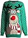 Fashion Essentials-Womens Unisex Rudolph Print 3D Nose Pom Pom Christmas Jumper