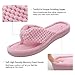 ULTRAIDEAS Women's Popcorn Flip Flop House Slipper with Memory Foam (Dark Pink,Size 9-10)