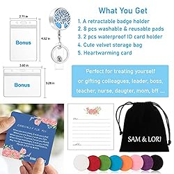 Badge Clips Retractable Keychain Teacher Id Badge