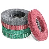 5Pcs 4.5" x 7/8" Nylon Fiber Buffing Wheel Scouring