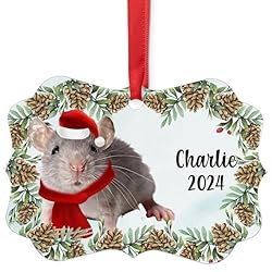 Gray Mouse Mice Christmas Ornament 2024