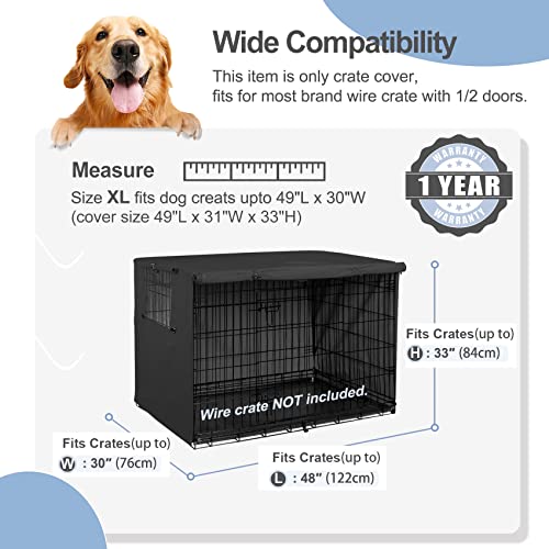 Explore Land 48 inches Dog Crate Cover Durable Polyester Pet Kennel