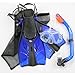 Promate Junior Mask Fins Snorkel Set for Kids, Blue, SM