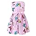 SMILING PINKER Little Girls Dress Butterfly Swing Party Summer Cotton Dresses For Baby Toddler