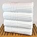 Bare Cotton Luxury Hotel and Spa Bath Towels, Striped, White, Set of 4