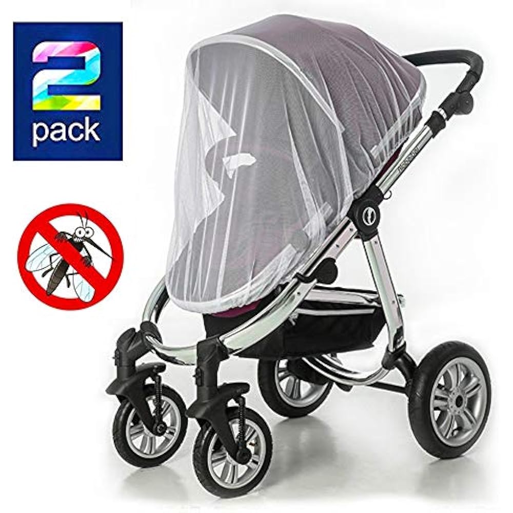 2 Pack Baby Mosquito Net Strollers Carriers Seats Cradles, Portable
