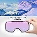 OutdoorMaster OTG Ski Goggles - Over Glasses Ski/Snowboard Goggles for Men, Women & Youth - 100% UV Protection (White Frame + VLT 44% Purple Lens with Full REVO Red)