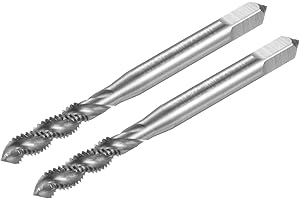 uxcell Spiral Flute Taps, 10-32 UNF 2B High Speed Steel (HSS) Uncoated Machine Thread Milling Threading Screw Tap 3 Flutes Ta