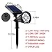 {New Version 2 Modes} 200 Lumens Solar Wall Lights/In-ground Lights, 180°Angle Adjustable and Waterproof 4 LED Solar Outdoor Lighting, Spotlights, Security Lighting, Path Lights (TD-604, 2 Pack)