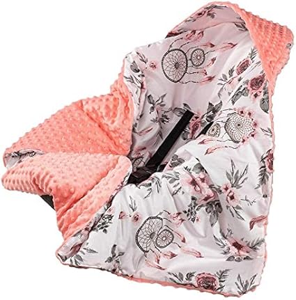 Nid D Ange Pour Bebe Minky 90 X 90 Cm Avec Capuche Universel Pour Nacelle Siege Auto Poussette Et Lit Bebe Couverture Minky Attrape Reves Rose Amazon Fr Bebes Puericulture