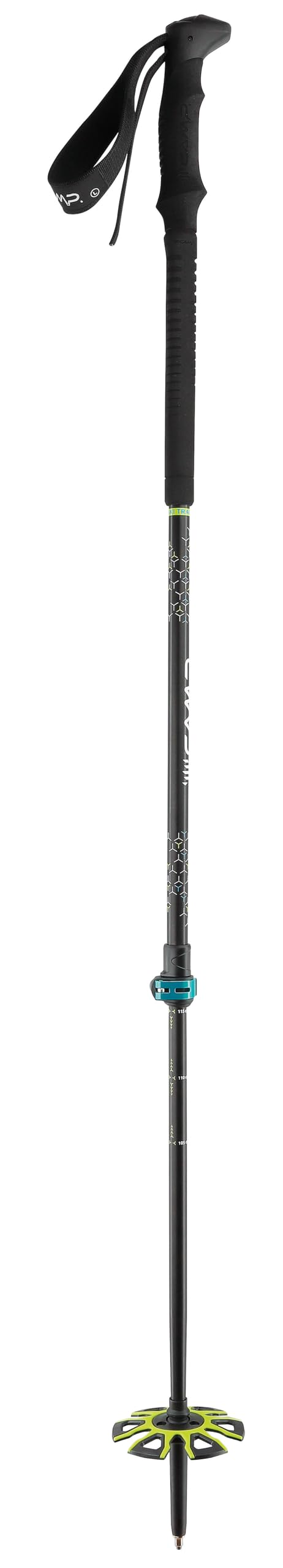 Camp Ski Track Grey - Lightweight Adjustable Telescopic Aluminium Ski Pole Size 83-140 cm - Colour Anthracite